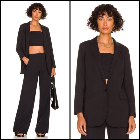💕THEORY💕 Casual Blazer K in Precision Ponte ~ Black 10 NWT - Picture 1 of 16